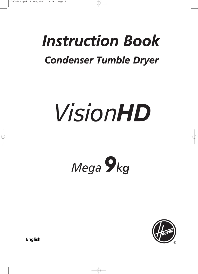 Página 1 del manual Manual de usuario Hoover VHC 391T-80