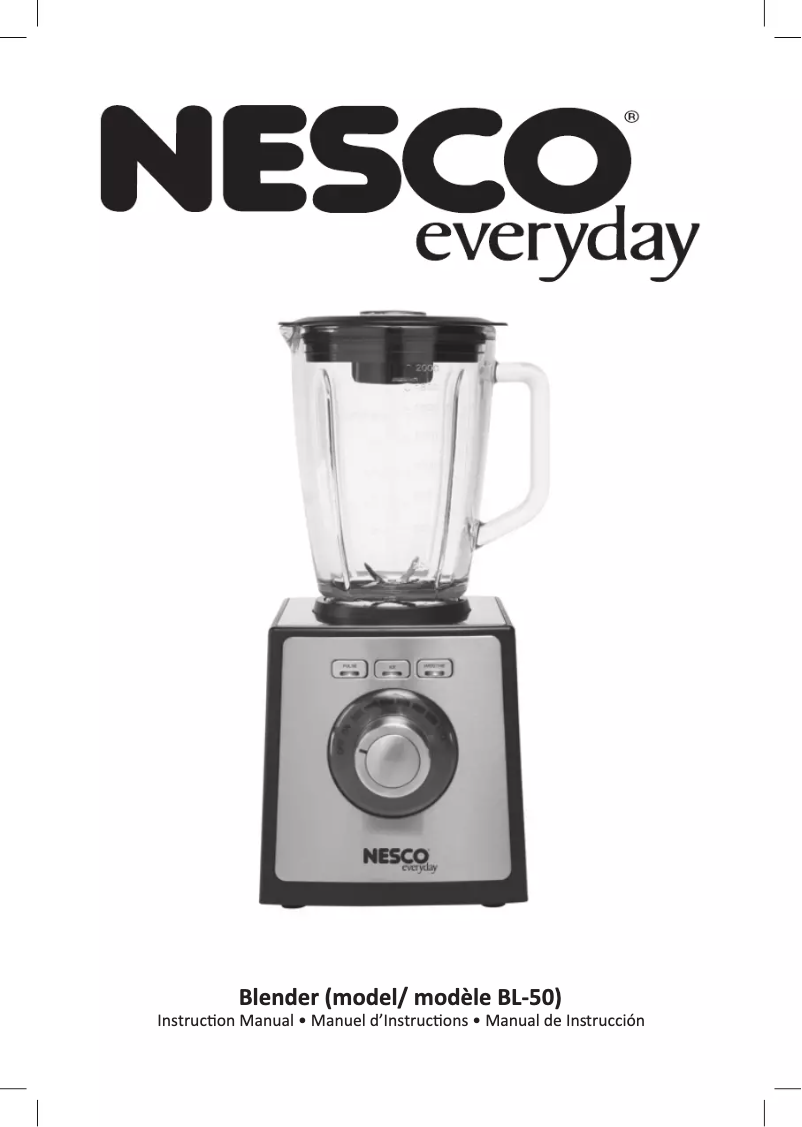 Page 1 de la notice Manuel utilisateur Nesco BL-50