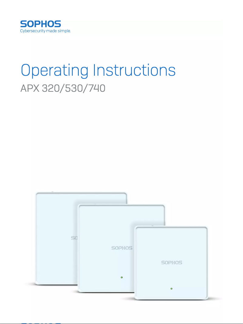 Page n°1 - Manuel utilisateur Sophos APX 740