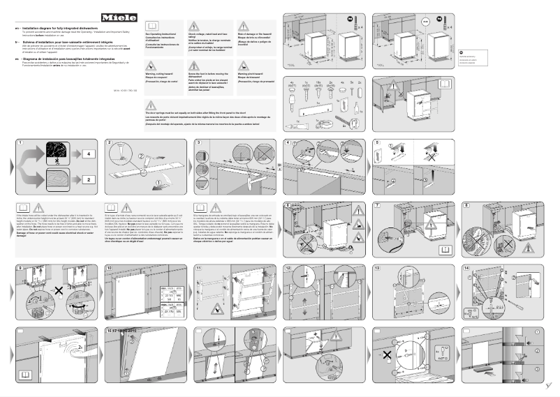 Page 1 de la notice Guide d'installation Miele G 6987 SCVI K2O