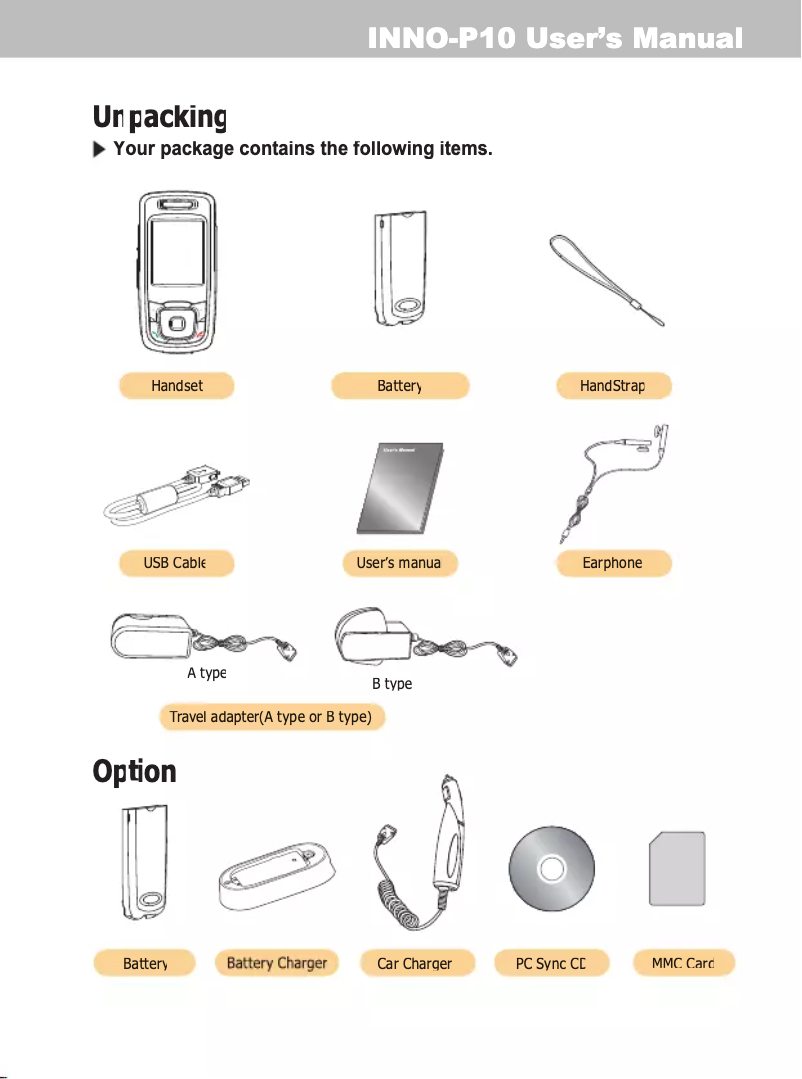 Page n°1 - Manuel utilisateur Innostream INNO P10