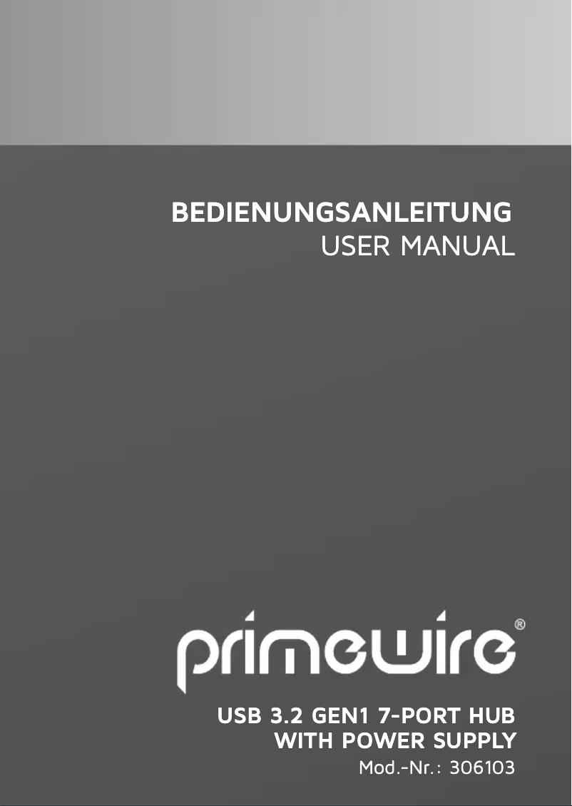 Page 1 de la notice Manuel utilisateur Primewire 306103