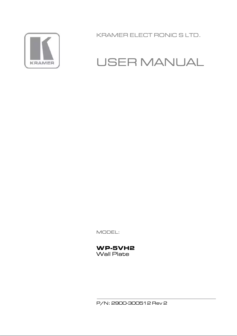 Imagen de la primera página del manual del dispositivo WP-5VH2