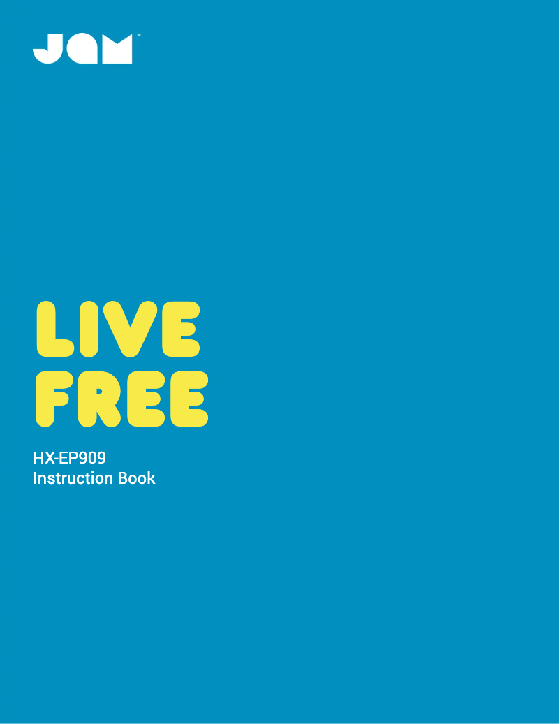 Page 1 de la notice Manuel utilisateur Jam Live Free HX-EP909