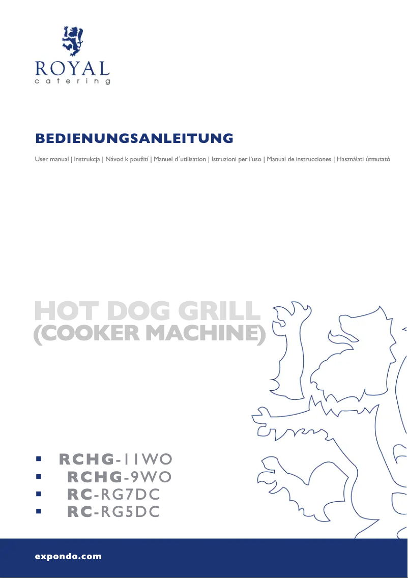 Page 1 de la notice Manuel utilisateur Royal Catering RCHG-9WO