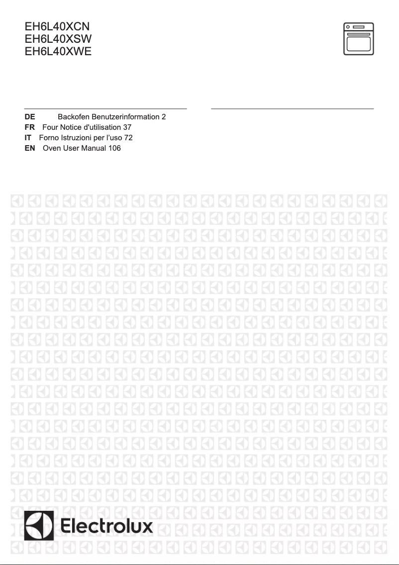 Page 1 de la notice Manuel utilisateur Electrolux EH6L40XCN