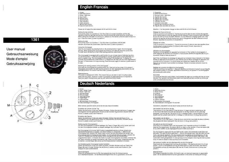 Page n°1 - Manuel utilisateur Davis 1361