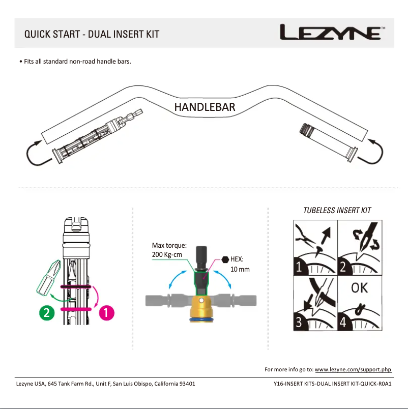 Image de la première page du manuel de l'appareil Dual Insert Kit