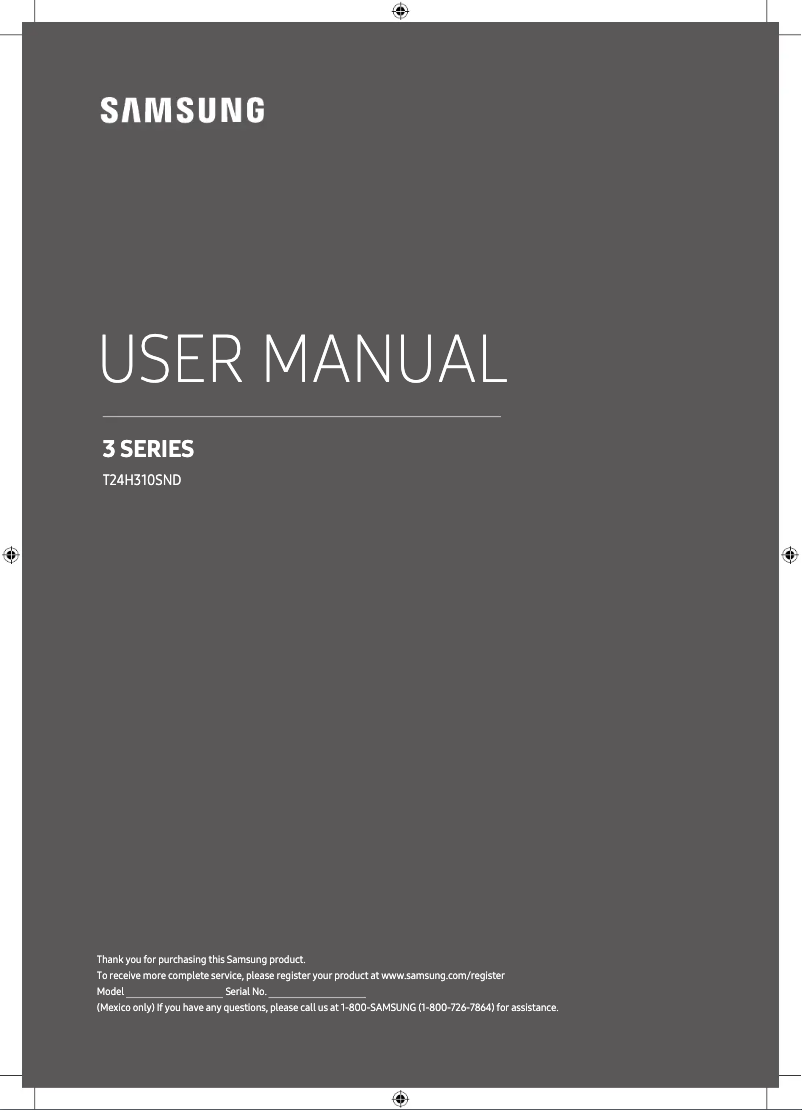 Image de la première page du manuel de l'appareil T24H310SND