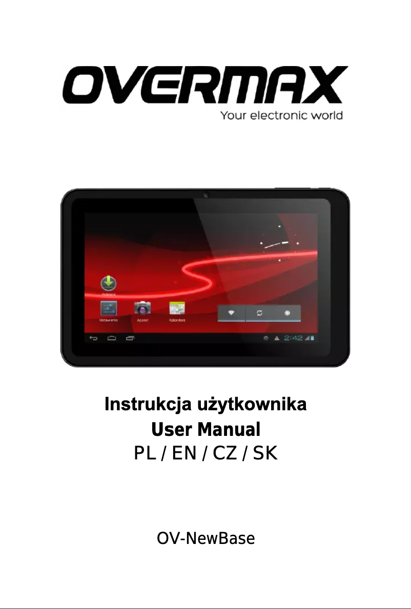 Page n°1 - Manuel utilisateur Overmax NewBase