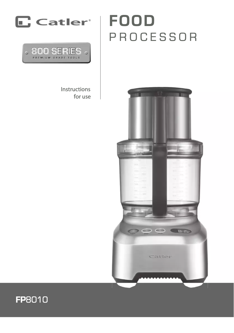 Image de la première page du manuel de l'appareil FP 8010