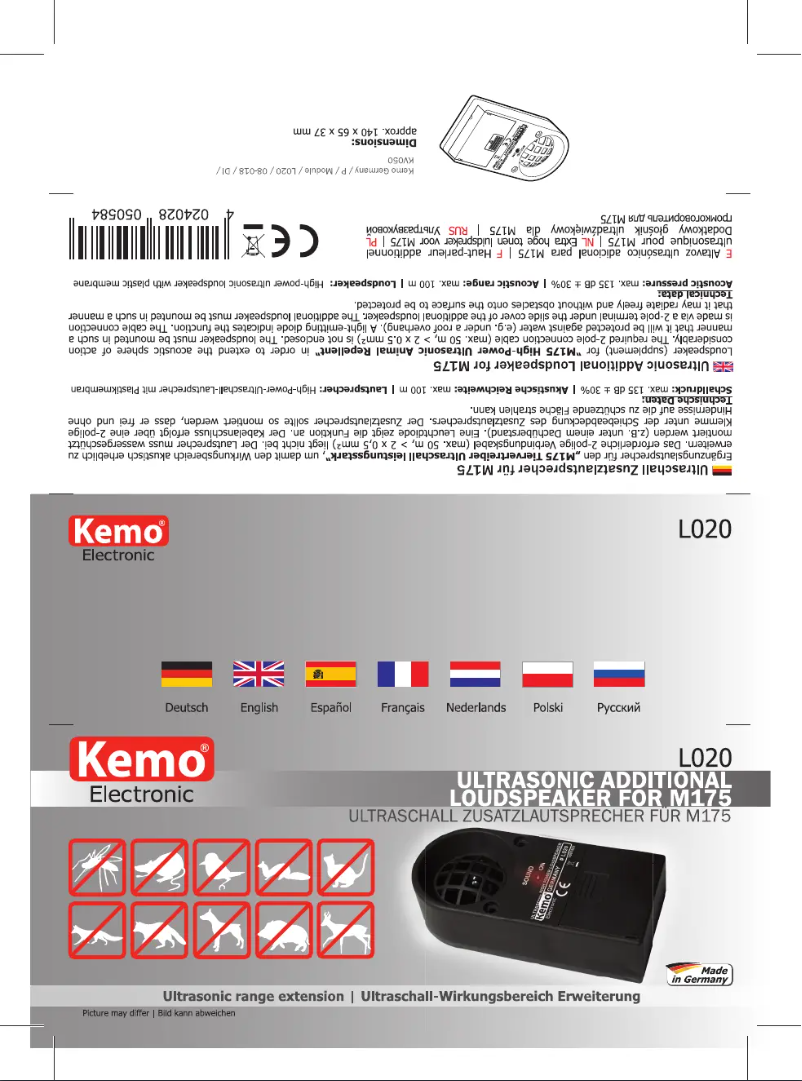 Página 1 del manual Manual de usuario Kemo L020