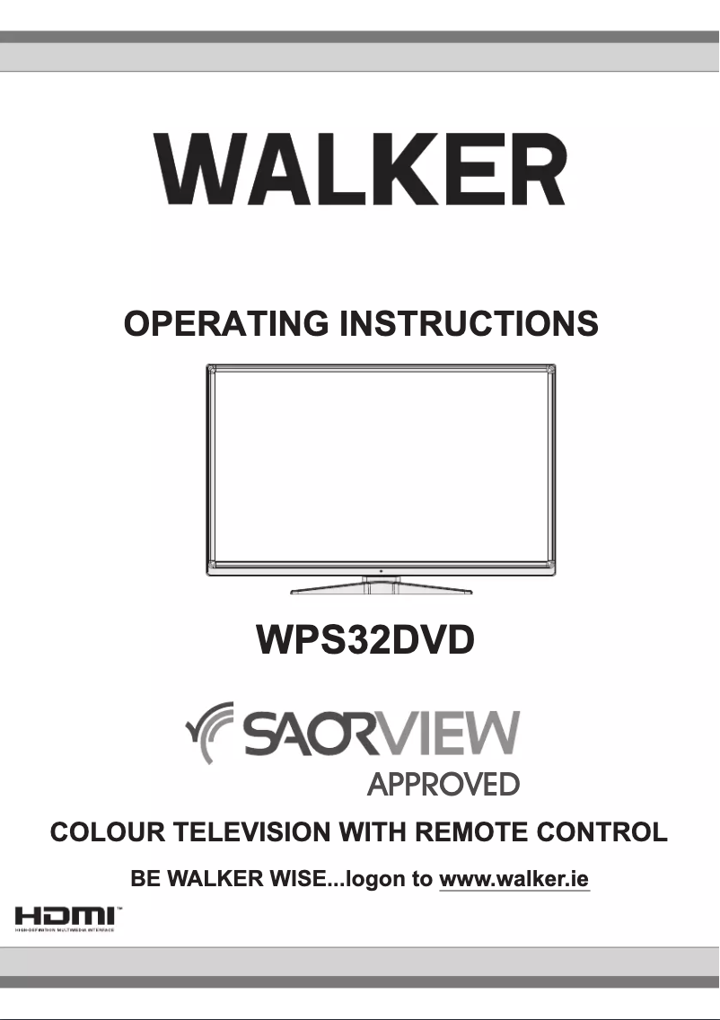 Page n°1 - Manuel utilisateur Walker WPS32DVD