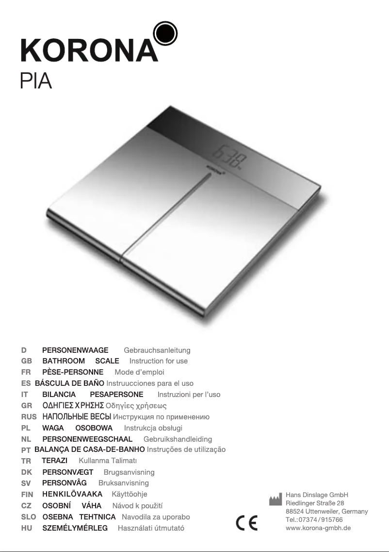 Página 1 del manual Manual de usuario Korona Pia