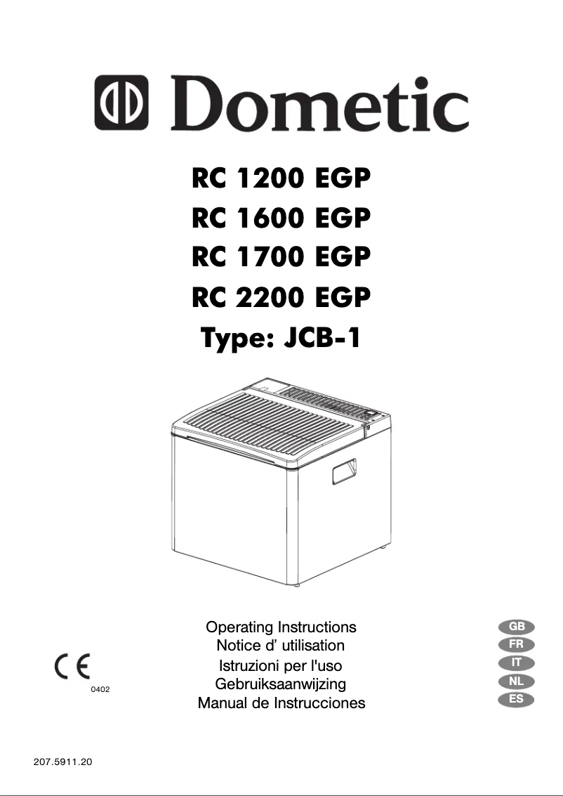 Página 1 del manual Manual de usuario Dometic CombiCool RC 1600 EGP