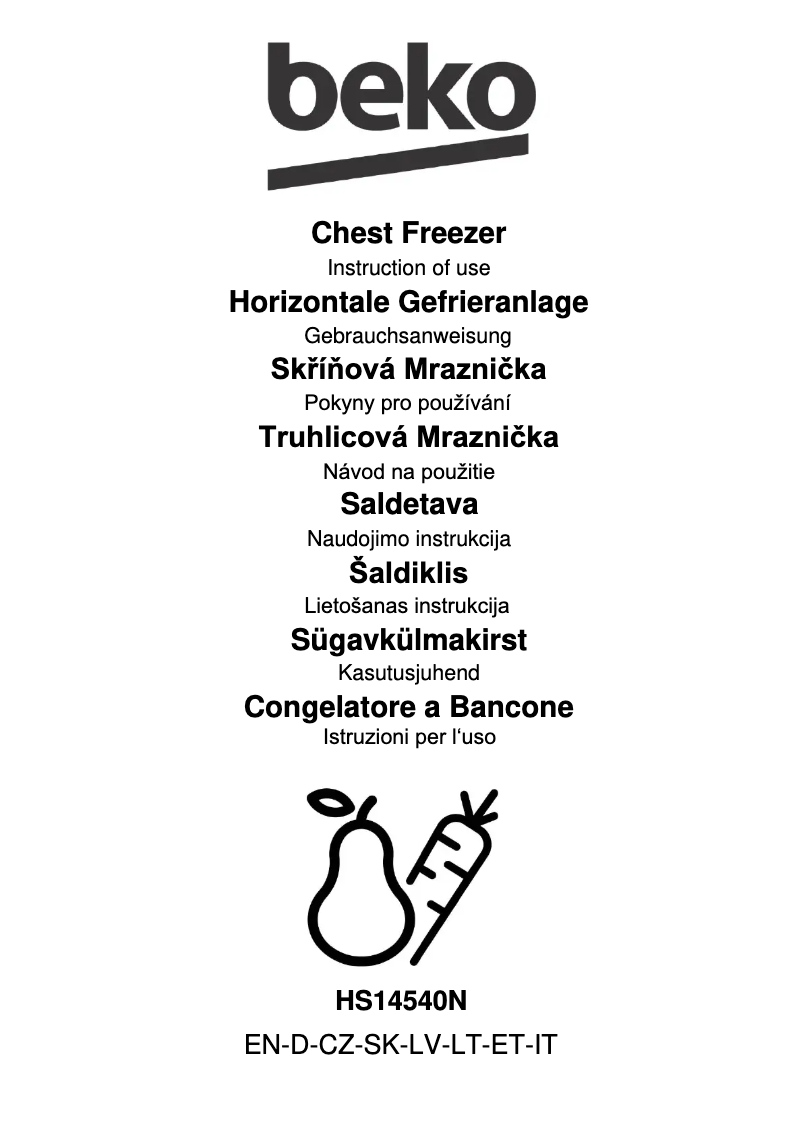 Image de la première page du manuel de l'appareil HS14540N