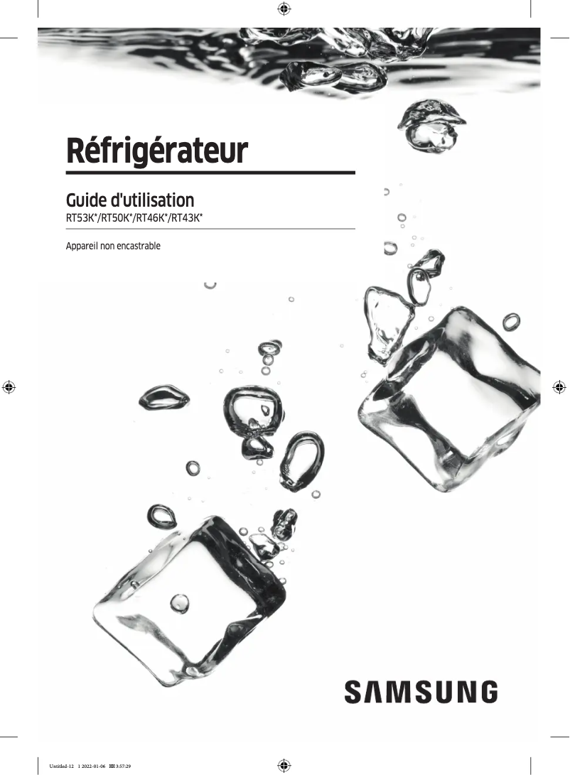 Page n°1 - Manuel utilisateur Samsung RT50K6530SL