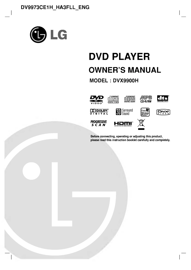 Página 1 del manual Manual de usuario LG DV9973CE2H