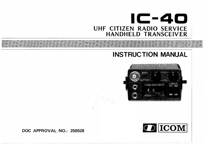 Page n°1 - Manuel utilisateur ICOM IC-40