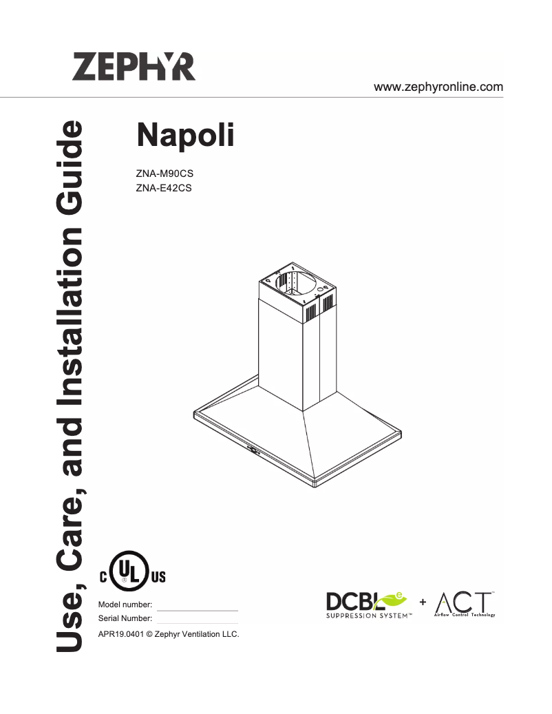Image de la première page du manuel de l'appareil Napoli ZNA-M90CS