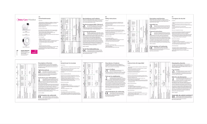Page 1 de la notice Manuel utilisateur iBaby Care M7