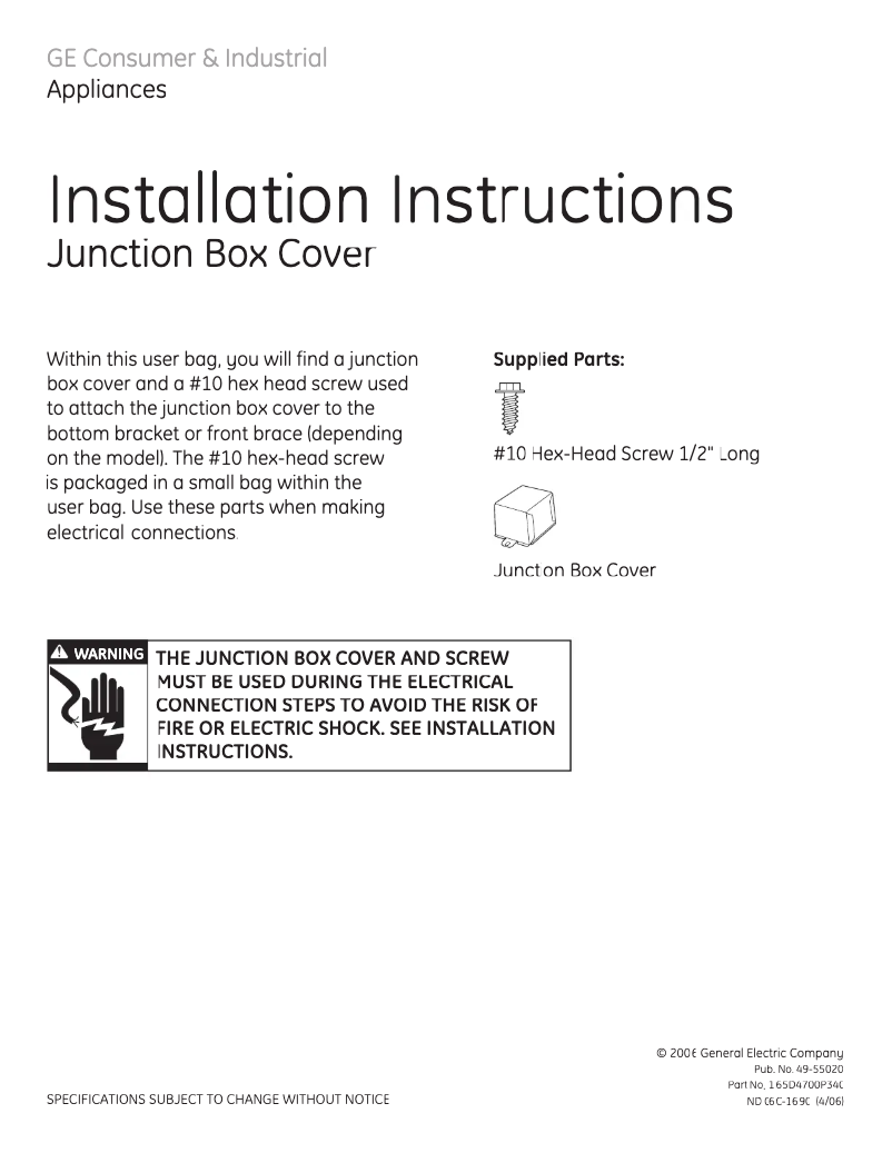 Page n°1 - Guide d'installation Hotpoint HDA3200FBB