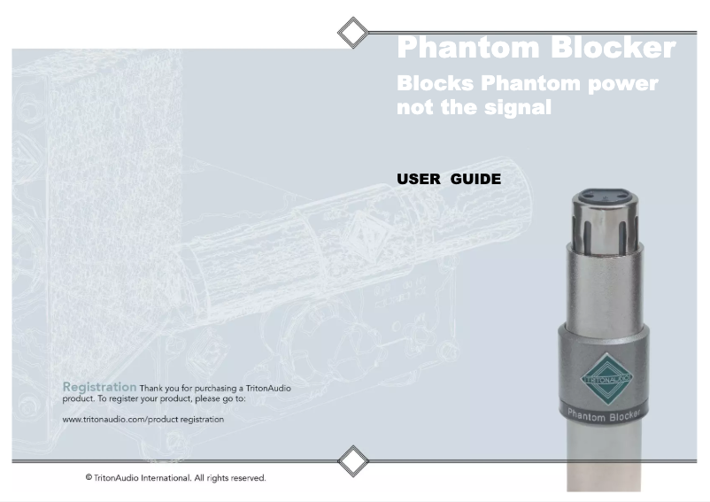 Image de la première page du manuel de l'appareil Phantom Blocker