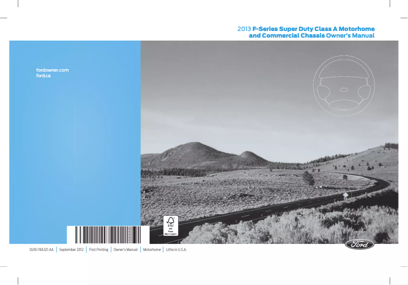 Page n°1 - Manuel utilisateur Ford F-53 Motorhome Chassis (2013)