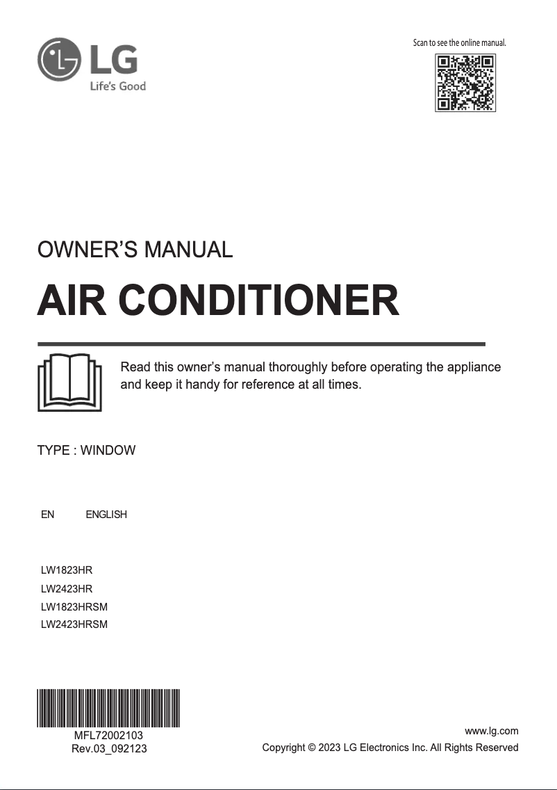 Página 1 del manual Manual de usuario LG LW2423HRSM