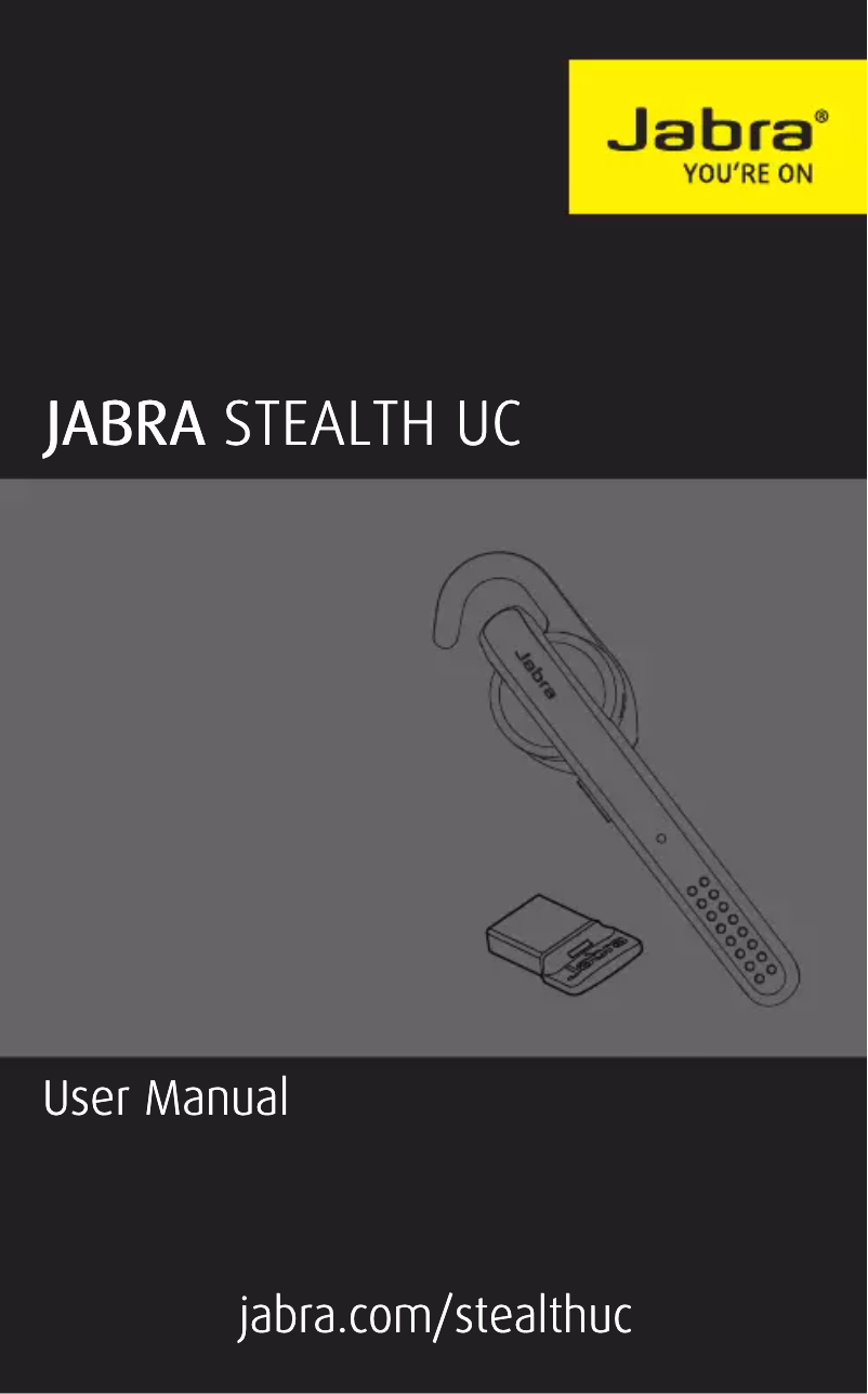 Page n°1 - Manuel utilisateur Jabra Stealth UC