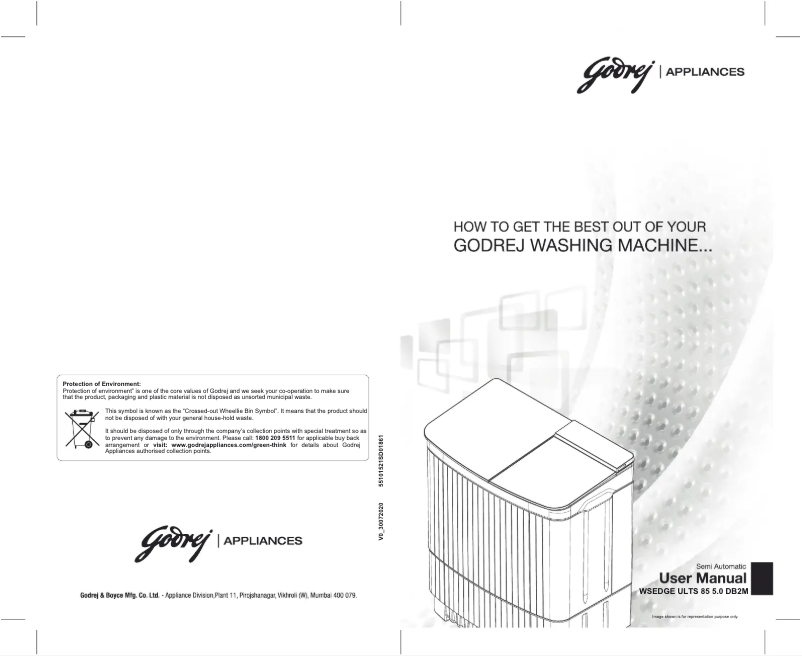 Page n°1 - Manuel utilisateur Godrej WSEDGE ULTS 85 5.0 DB2M