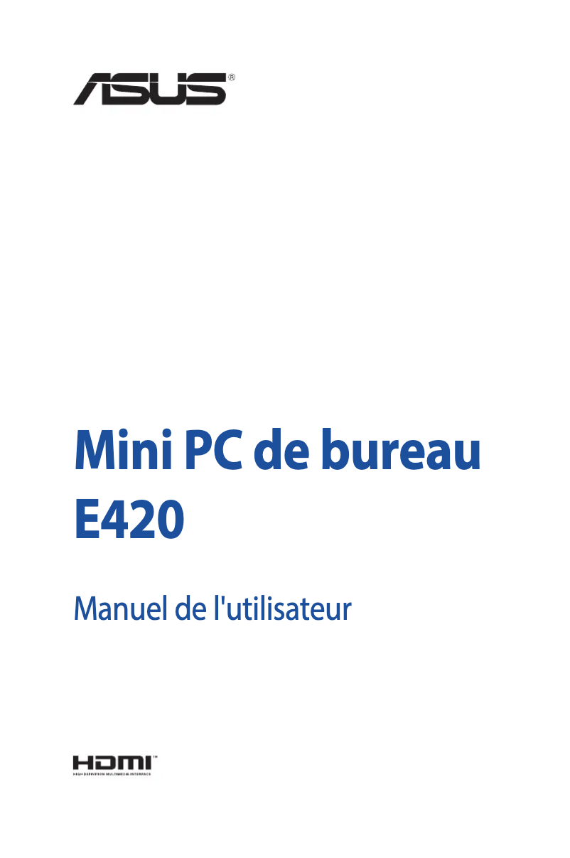 Image de la première page du manuel de l'appareil PRO E420