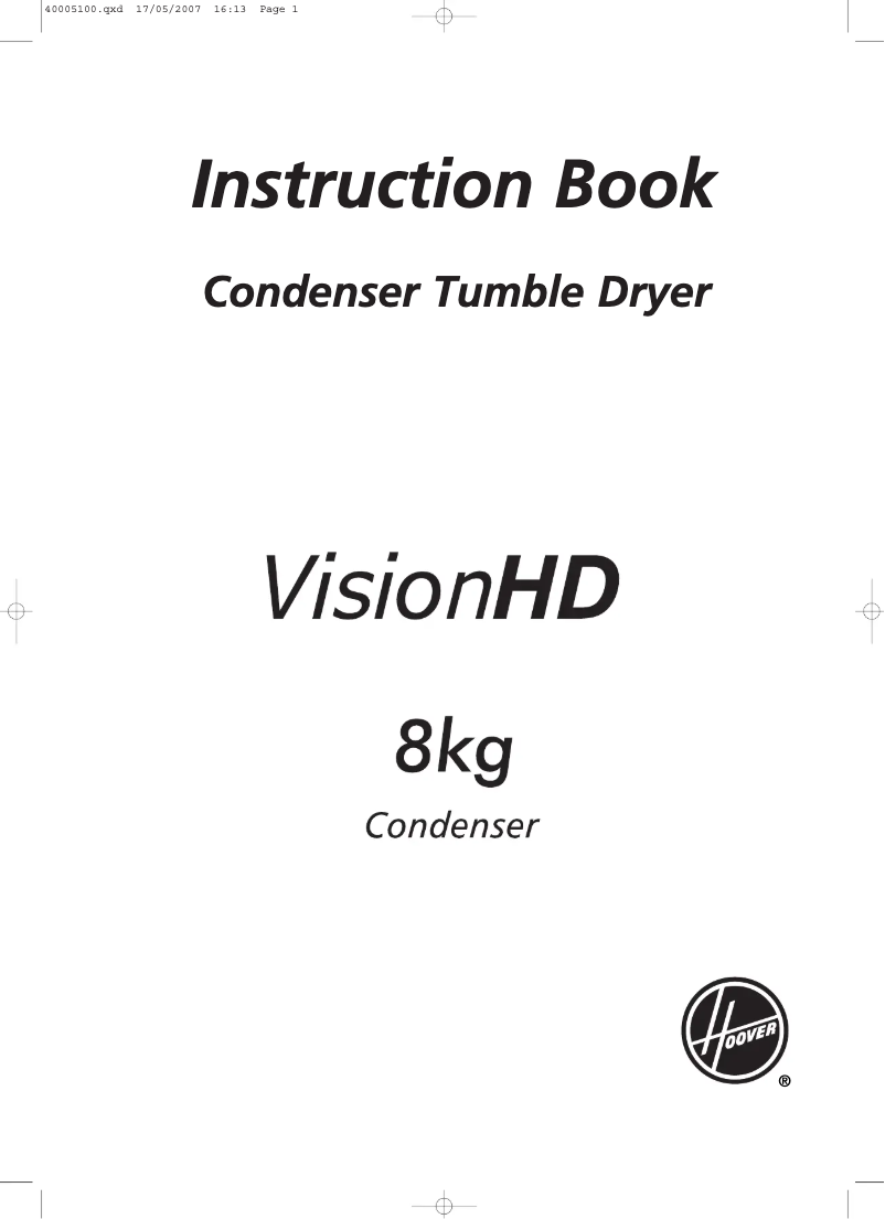 Page n°1 - Manuel utilisateur Hoover VHC 180-80