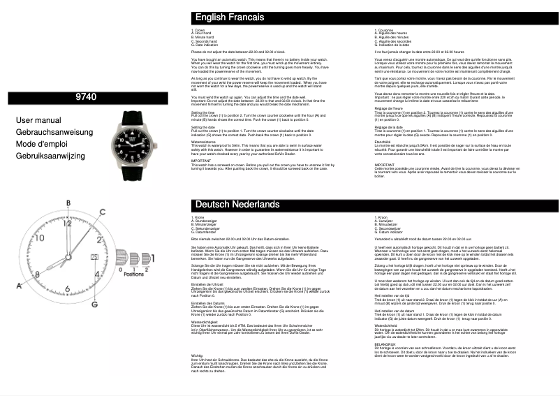 Page 1 de la notice Manuel utilisateur Davis 9740