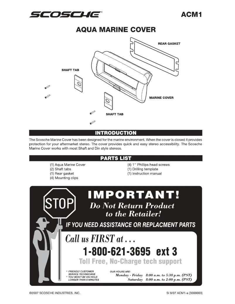 Image de la première page du manuel de l'appareil ACM1