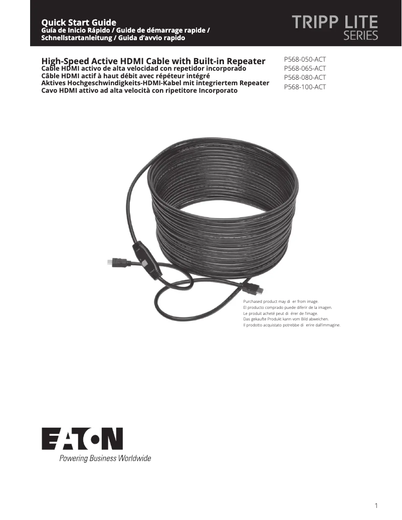 Image de la première page du manuel de l'appareil P568-065-ACT