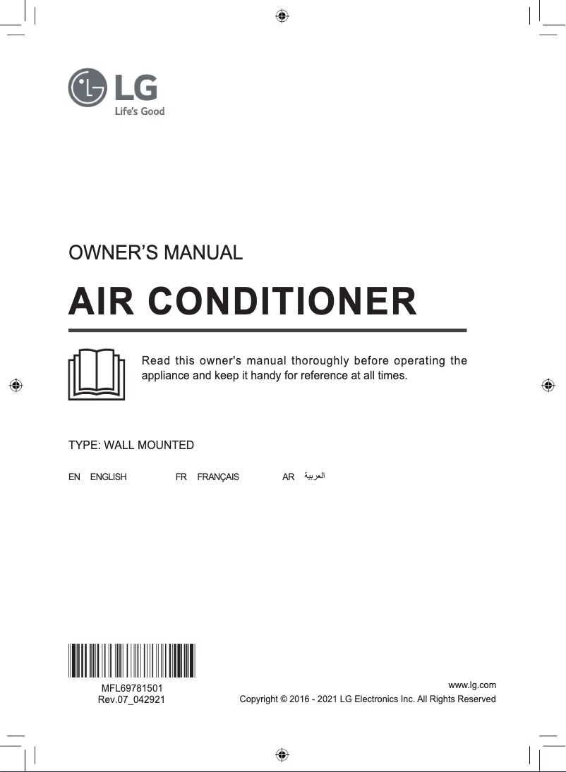Page n°1 - Manuel utilisateur LG S4NW12JA2PD