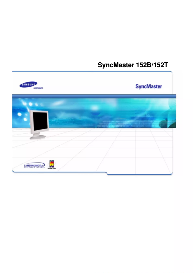 Page 1 de la notice Manuel utilisateur Samsung SyncMaster 152T