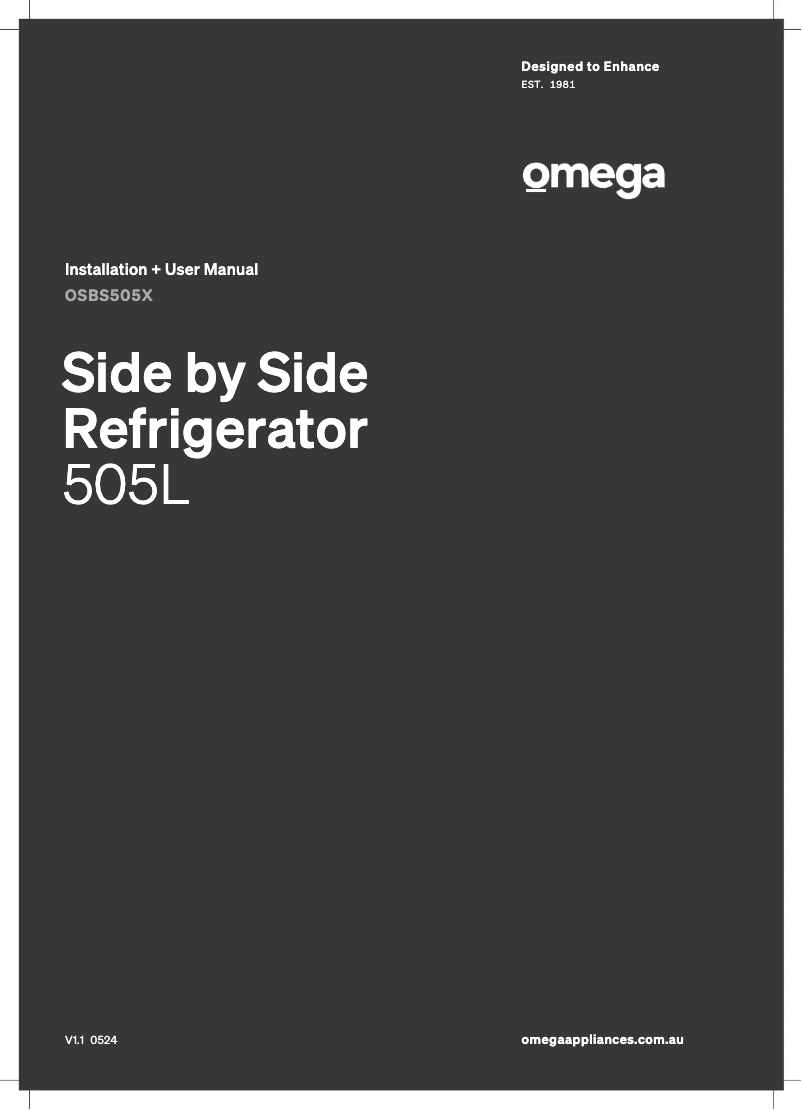 Page 1 de la notice Manuel utilisateur Omega OSBS505X