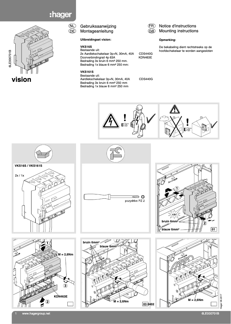 Image de la première page du manuel de l'appareil Vision VKS16S
