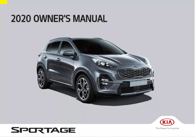 Page n°1 - Manuel utilisateur Kia Sportage (2020)