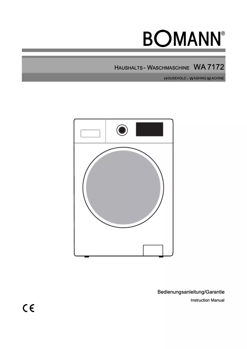Page n°1 - Manuel utilisateur Bomann WA 7172