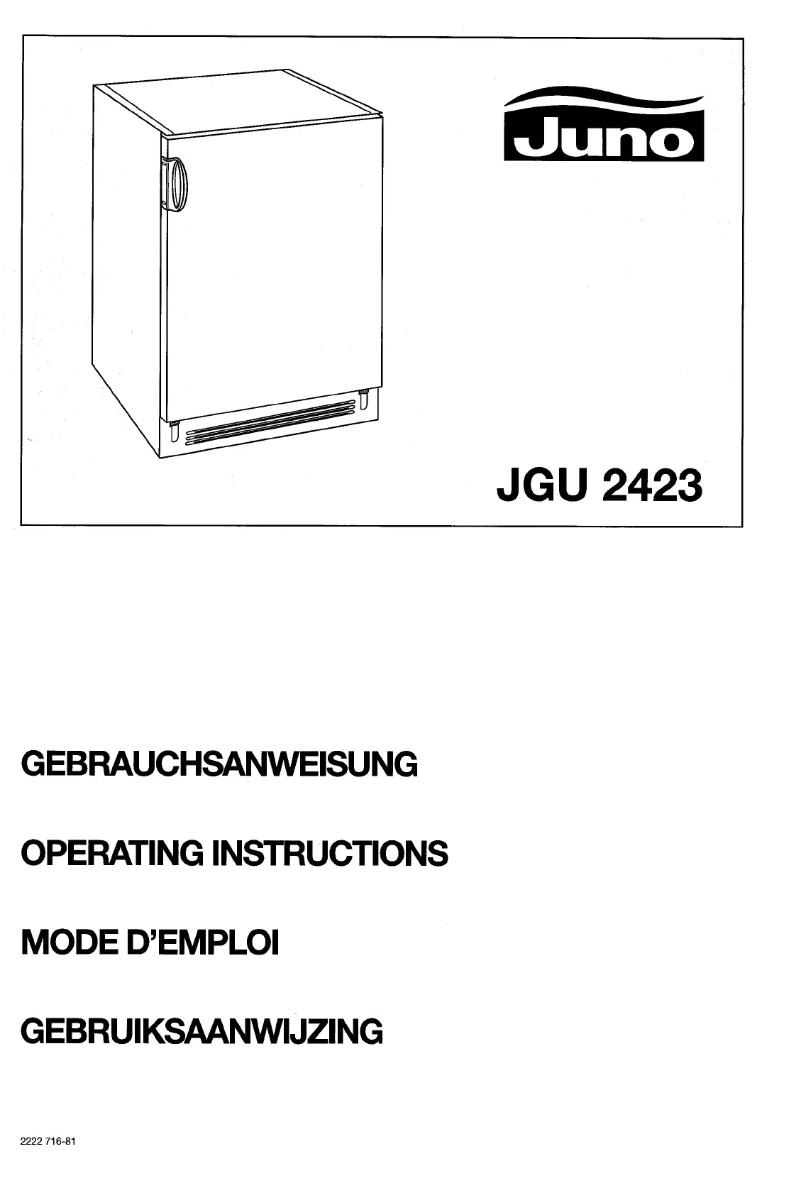 Page n°1 - Manuel utilisateur Juno JGU2433