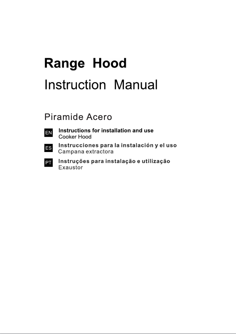 Image de la première page du manuel de l'appareil Piramide 70