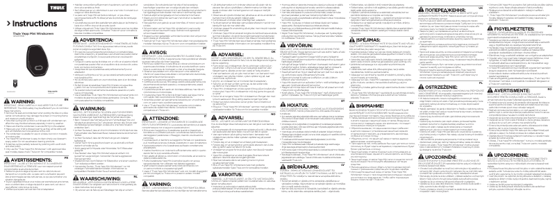 Page 1 de la notice Manuel utilisateur Thule Yepp Mini Windscreen