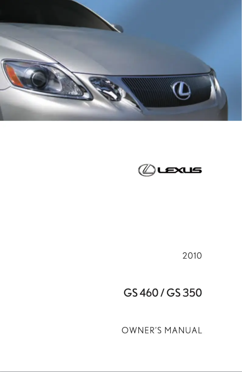 Page 1 de la notice Manuel utilisateur Lexus GS 350 (2010)