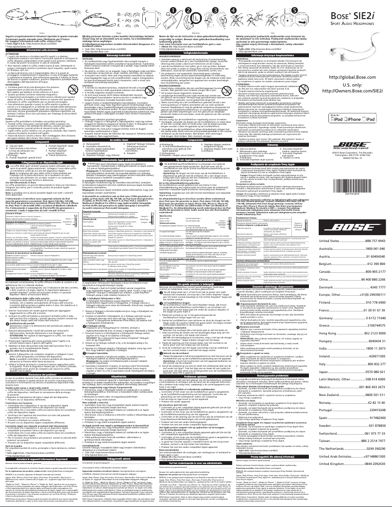 Page 1 de la notice Manuel utilisateur Bose 627479-0010