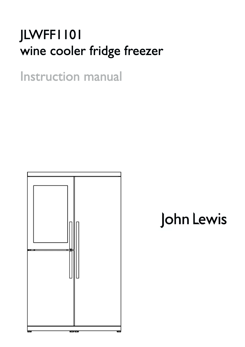 Page 1 de la notice Manuel utilisateur John Lewis JLWFF 1101