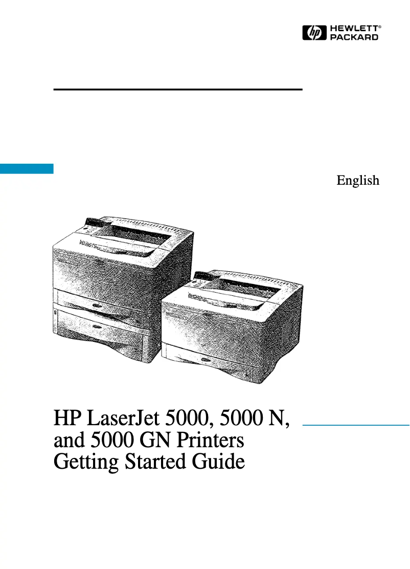 Image de la première page du manuel de l'appareil LaserJet 5000 GN