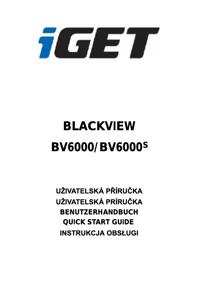 Image de la première page du manuel de l'appareil Blackview BV6000S